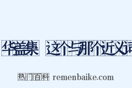 华盖集·这个与那个近义词是什么意思的图片